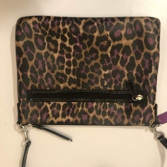 Coach leopard ocelot purple crossbody bag - Picture 4 of 13